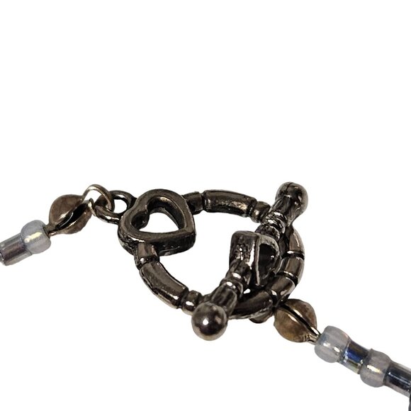 Handcrafted Textured Circular Black Silver Pendants Necklace Fashion Jewelry - Picture 5 of 7